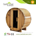 Spot wholesale traditional outdoor Red Cedar barrel saunas room